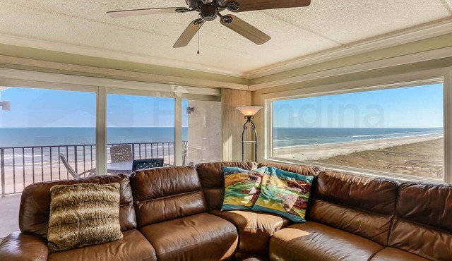 2 Bed/2 Bath Oceanfront South facing condo sleeps 6. Beachfront balcony & pool.