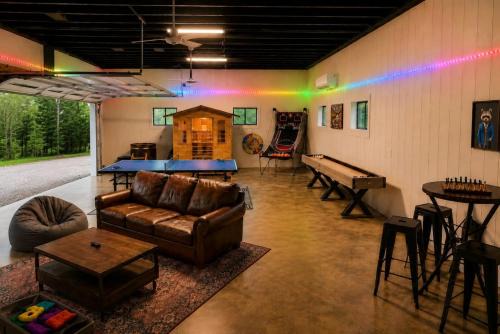 ATV Trail Cabin Sauna Cold Plunge Arcade