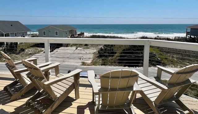 Brim of Beachfront Fenced Ocean View 2 Kings, 1 Queen & 4 Twin