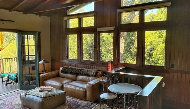 Charming furnished "Tree House" in the Hollywood Hills with views and parking.