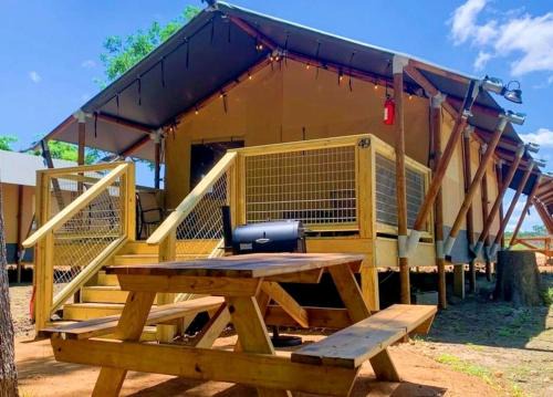Fully-Equipped Riverside Glamping Safari Tent on the San Marcos River, Texas
