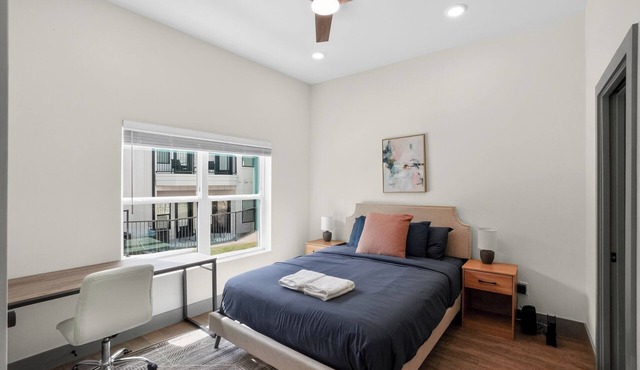Modern 2-bedroom featuring spacious open-concept