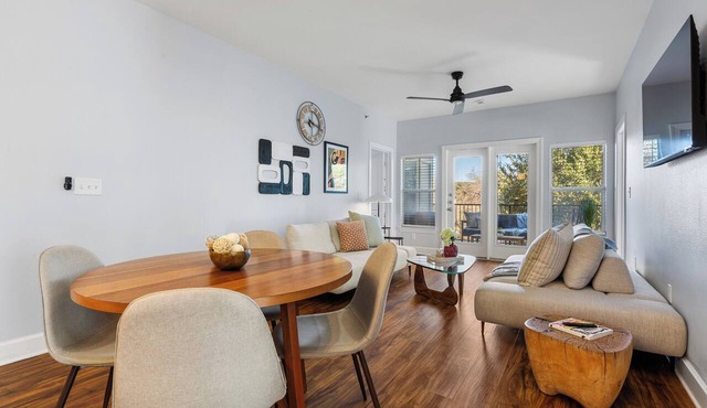 Modern Apartment with Private Patio + Pool, 10 Mins to DT!