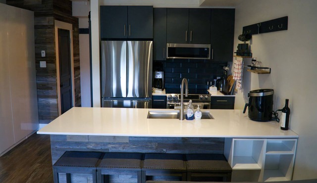 Modern, ground-level studio suite just steps from your mountain adventures.