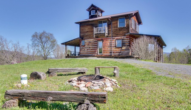 Mountain View & Fire Pit: Rustic Marshall Getaway!