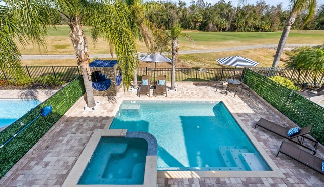 Private Pool with Golf Course Views | Games & Theater Room | Kids Bunk Bedroom
