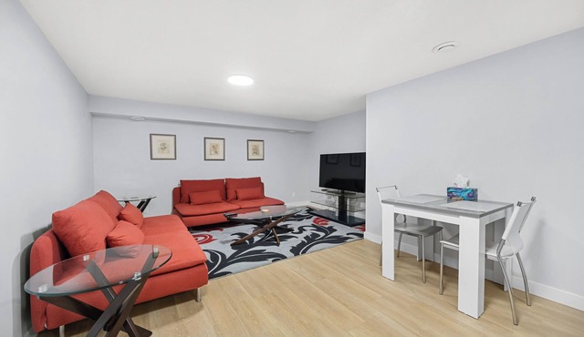 Spacious basement 2 bedroom suite with private kitchenette and bathroom