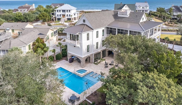 Steps to Sand, Ocean Views, Game Room, Private Pool + Outdoor Kitchen
