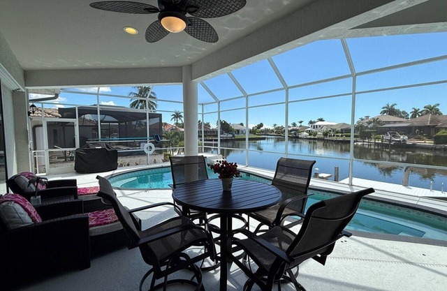 Enjoy Sunny warm days, lounging poolside at this home