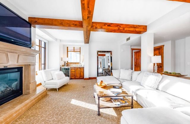 Luxury ski-in/ski-out condo with views, multiple fireplaces, pool & hot tub