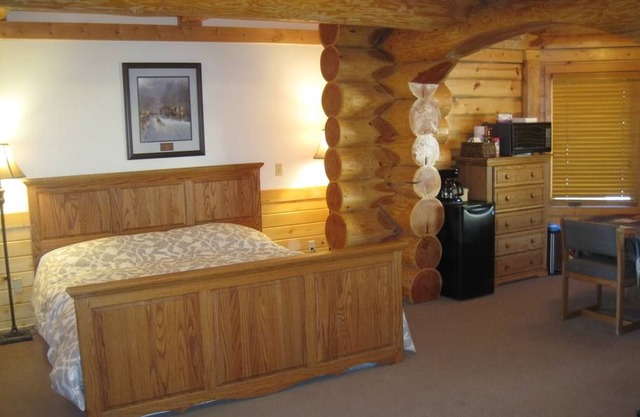 Striking 650 sq. ft. private suite on the main floor of an amazing modern log home.