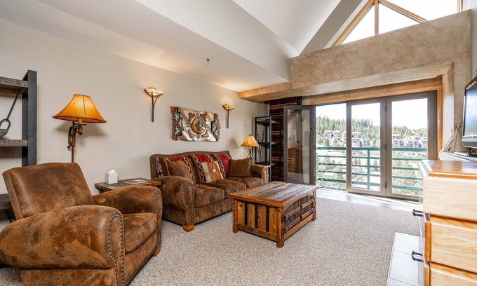 Big Sky Condo | Slope side family fun condo with shared pool and hot tub