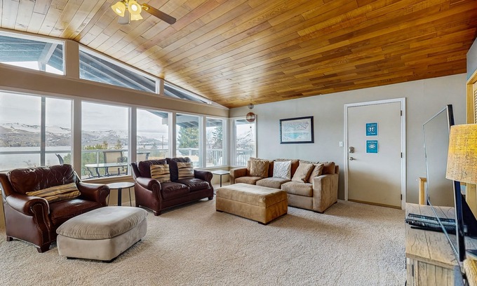 Chelan House | Spacious Home with Incredible Lake Views, Big Deck, & Private Hot Tub