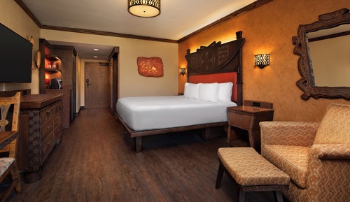 Resort View - King Bed. Wheelchair accessible with tub and option for hearing accessibility. 1 king