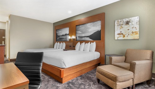 Standard Room, 2 Queen Beds, Non Smoking, Refrigerator & Microwave (Walk-in Shower)