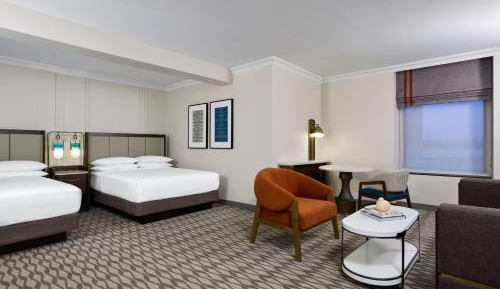 Large Executive Queen Room with Two Queen Beds and Sofa Bed